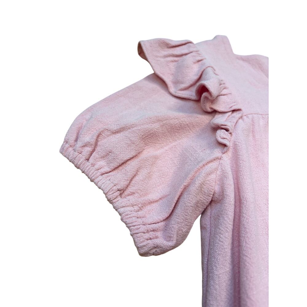 Hayden Girls NWT Pink Patch Pocket Square Ruffled Dress Size Small - Picture 5 of 7